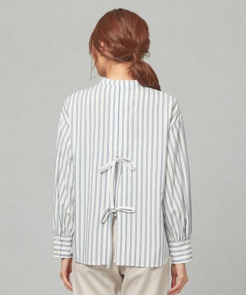 THE STATION STORE（ザ ステーション ストア）の「＜closet story＞CSC バックリボン ストライプシャツ（シャツ/ブラウス・レディース・ホワイト/ライトブルー・FREE）」の7枚目の写真