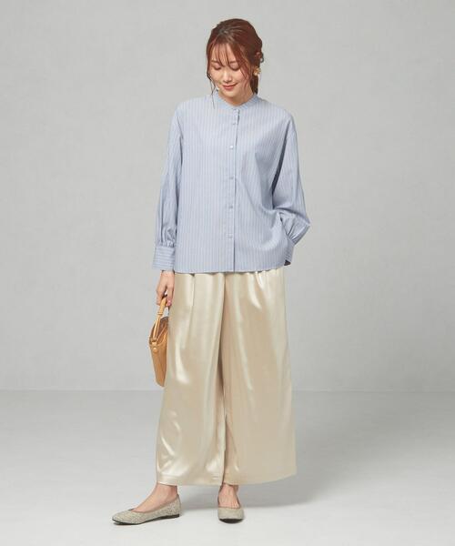 THE STATION STORE（ザ ステーション ストア）の「＜closet story＞CSC バックリボン ストライプシャツ（シャツ/ブラウス・レディース・ホワイト/ライトブルー・FREE）」の3枚目の写真