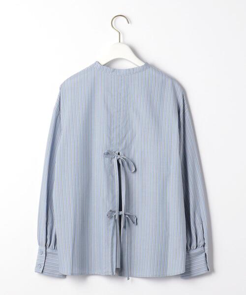 THE STATION STORE（ザ ステーション ストア）の「＜closet story＞CSC バックリボン ストライプシャツ（シャツ/ブラウス・レディース・ホワイト/ライトブルー・FREE）」の6枚目の写真