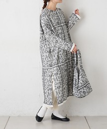 PUAL CE CIN | ボタニカルパネル刺繍ワンピース(ワンピース)