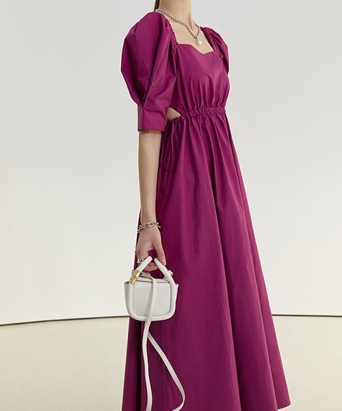Fano Studios（ファノ ストゥディオズ）の「【Fano Studios】Waist draw code gather dress FC21L055（ワンピース・レディース・ブラック/パープル・M/S/L）」の18枚目の写真