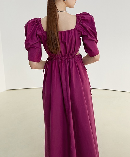 Fano Studios（ファノ ストゥディオズ）の「【Fano Studios】Waist draw code gather dress FC21L055（ワンピース・レディース・ブラック/パープル・M/S/L）」の20枚目の写真