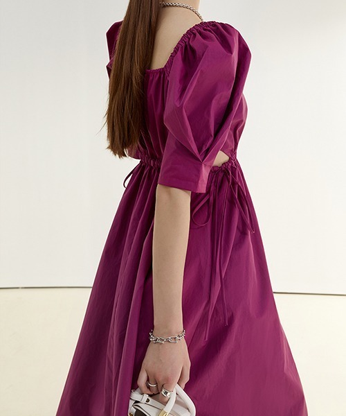 Fano Studios】Waist draw code gather dress FC21L055