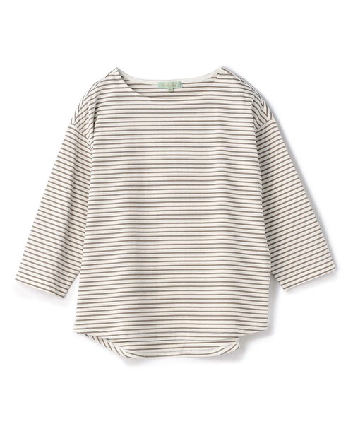 Petit Honfleur(プチオンフルール)の「ボーダーTシャツ(Tシャツ/カットソー・レディース・ブラック/サックスブルー/モカ・M/L)」の10枚目の写真