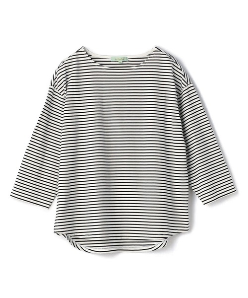 Petit Honfleur(プチオンフルール)の「ボーダーTシャツ(Tシャツ/カットソー・レディース・ブラック/サックスブルー/モカ・M/L)」の13枚目の写真