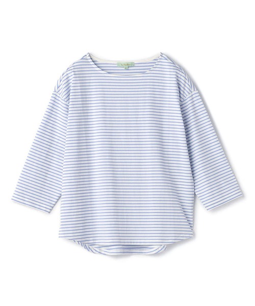 Petit Honfleur(プチオンフルール)の「ボーダーTシャツ(Tシャツ/カットソー・レディース・ブラック/サックスブルー/モカ・M/L)」の8枚目の写真