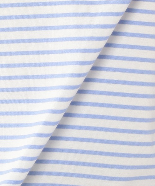 Petit Honfleur(プチオンフルール)の「ボーダーTシャツ(Tシャツ/カットソー・レディース・ブラック/サックスブルー/モカ・M/L)」の14枚目の写真