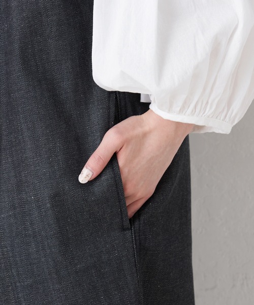 PUAL CE CIN（ピュアルセシン）の「【Du noir】フェイドレスデニムサロペット（サロペット/オーバーオール・レディース・ホワイト/ブラック/ベージュ・FREE）」の19枚目の写真