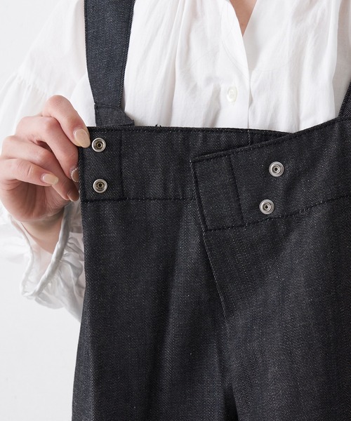 PUAL CE CIN（ピュアルセシン）の「【Du noir】フェイドレスデニムサロペット（サロペット/オーバーオール・レディース・ホワイト/ブラック/ベージュ・FREE）」の18枚目の写真