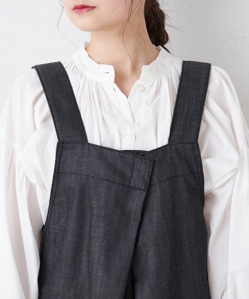 PUAL CE CIN（ピュアルセシン）の「【Du noir】フェイドレスデニムサロペット（サロペット/オーバーオール・レディース・ホワイト/ブラック/ベージュ・FREE）」の16枚目の写真