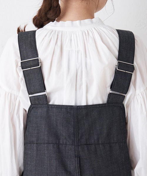 PUAL CE CIN（ピュアルセシン）の「【Du noir】フェイドレスデニムサロペット（サロペット/オーバーオール・レディース・ホワイト/ブラック/ベージュ・FREE）」の17枚目の写真