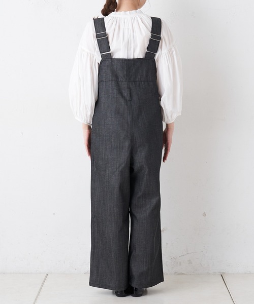 PUAL CE CIN（ピュアルセシン）の「【Du noir】フェイドレスデニムサロペット（サロペット/オーバーオール・レディース・ホワイト/ブラック/ベージュ・FREE）」の15枚目の写真