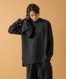 【吸水速乾/超軽量】リラックスシルエット バンドカラーシャツ/セットアップ対応