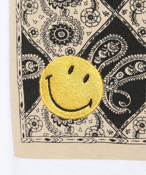 MANASTASH（マナスタッシュ）の「MANASTASH/マナスタッシュ/ペイズリースマイルTシャツ/JAIPUR SMILE TEE（Tシャツ/カットソー・メンズ・ブラック/サンドベージュ/ホワイト・X-LARGE/MEDIUM/LARGE）」の10枚目の写真