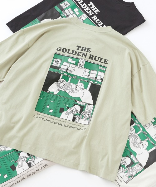 Anchor Smith(アンカー スミス)の「ビッグシルエット ロゴイラスト&転写プリント デザインアソート半袖Tシャツ(Tシャツ/カットソー・メンズ・ホワイト/ブラック/ホワイト系その他/ブラック系その他/ベージュ系その他/グリーン系その他/ホワイト系その他2/ホワイト系その他3/ブラック系その他2/ブラック系その他3/ベージュ系その他2/ベージュ系その他3/ベージュ系その他4/グリーン系その他2・M/L)」の14枚目の写真