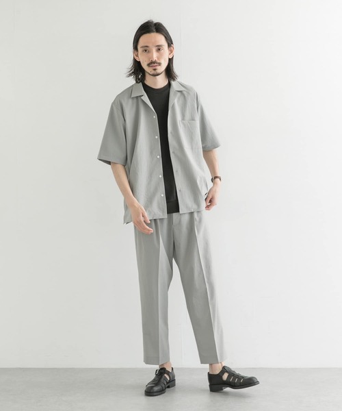 URBAN RESEARCH（アーバンリサーチ）の「ドライメランジリラックスタックパンツ（その他パンツ・メンズ・グレー系その他/ブラウン系その他/ブラック・MEDIUM/LARGE）」の4枚目の写真