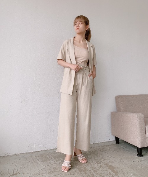 VANNIE U（ヴァニーユー）の「リネンダブルジャケット/SET UP(別売り）（テーラードジャケット・レディース・イエロー/アイボリー・FREE）」の21枚目の写真