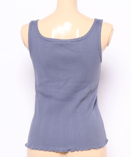 ems excite（エムズエキサイト）の「カップ付リブタンク（タンクトップ・レディース・ブルー/ライトベージュ/オレンジ/ブラック/アイボリー/グリーン・FREE）」の17枚目の写真