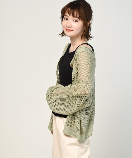 ems excite（エムズエキサイト）の「カップ付リブタンク（タンクトップ・レディース・ブルー/ライトベージュ/オレンジ/ブラック/アイボリー/グリーン・FREE）」の9枚目の写真