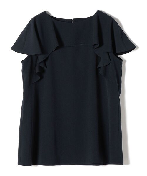 SHIPS(シップス)の「【WEB限定】〈手洗い可能〉ネックラッフルジョーゼットブラウス◇(シャツ/ブラウス・レディース・オフホワイト/ブラック/ライトグレー/ネイビー・ONE SIZE)」の9枚目の写真