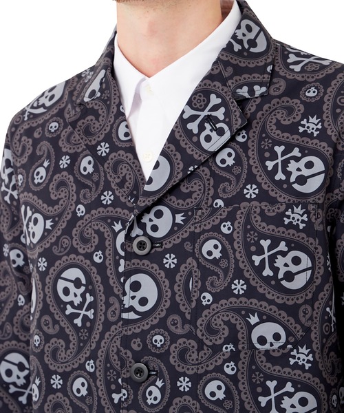 Loudmouth(ラウドマウス)の「LOUDMOUTH/ラウドマウス ゴルフウェア ストレッチ 総柄 シャツジャケット(その他アウター・メンズ・ライトグレー/ブラック/ネイビー・LL/L/XL)」の9枚目の写真