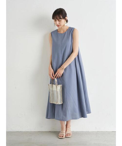 earth music&ecology（アースミュージックアンドエコロジー）の「レーヨンリネンスリーブレスワンピース ＊（ワンピース・レディース・ブルー/ラベンダー/ベージュ・FREE）」の20枚目の写真