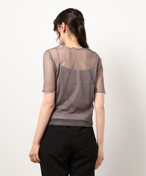 archives（アルシーヴ）の「半袖コードレースプルオーバー＋キャミset（Tシャツ/カットソー・レディース・カーキ/オフホワイト/ブラック・MEDIUM）」の5枚目の写真