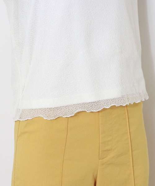 archives（アルシーヴ）の「半袖コードレースプルオーバー＋キャミset（Tシャツ/カットソー・レディース・カーキ/オフホワイト/ブラック・MEDIUM）」の17枚目の写真