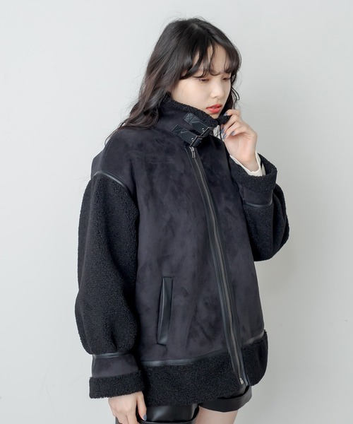 RASVOA(ラスボア)の「コンビボンバージャケット(ブルゾン・レディース・ライトベージュ/モカ/ブラック・FREE)」の19枚目の写真