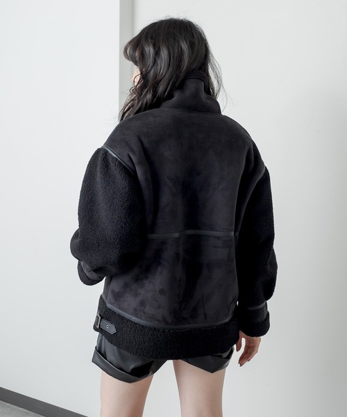 RASVOA(ラスボア)の「コンビボンバージャケット(ブルゾン・レディース・ライトベージュ/モカ/ブラック・FREE)」の21枚目の写真