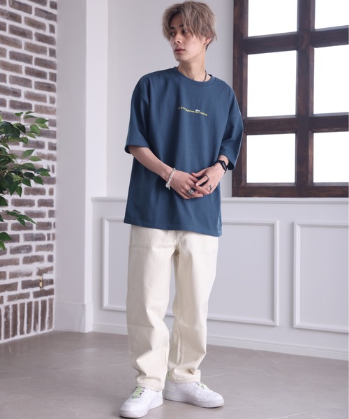 ACE SHOP（エースショップ）の「ワイドデニムシェフパンツ【ファッション系YouTuberめんくろ。コラボ】（デニムパンツ・メンズ・アイボリー/インディゴブルー/サックスブルー・MEDIUM/LARGE）」の5枚目の写真