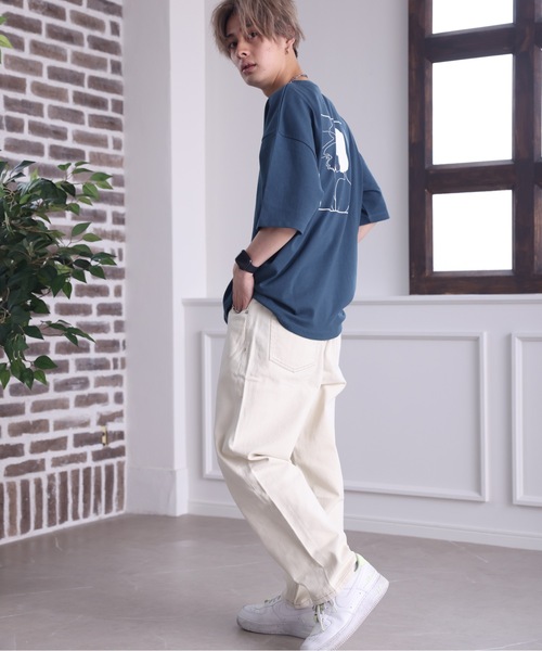 ACE SHOP（エースショップ）の「ワイドデニムシェフパンツ【ファッション系YouTuberめんくろ。コラボ】（デニムパンツ・メンズ・アイボリー/インディゴブルー/サックスブルー・MEDIUM/LARGE）」の7枚目の写真