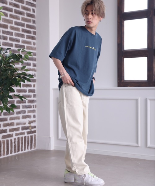 ACE SHOP（エースショップ）の「ワイドデニムシェフパンツ【ファッション系YouTuberめんくろ。コラボ】（デニムパンツ・メンズ・アイボリー/インディゴブルー/サックスブルー・MEDIUM/LARGE）」の4枚目の写真