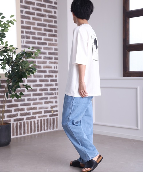 ACE SHOP（エースショップ）の「ワイドデニムシェフパンツ【ファッション系YouTuberめんくろ。コラボ】（デニムパンツ・メンズ・アイボリー/インディゴブルー/サックスブルー・MEDIUM/LARGE）」の12枚目の写真