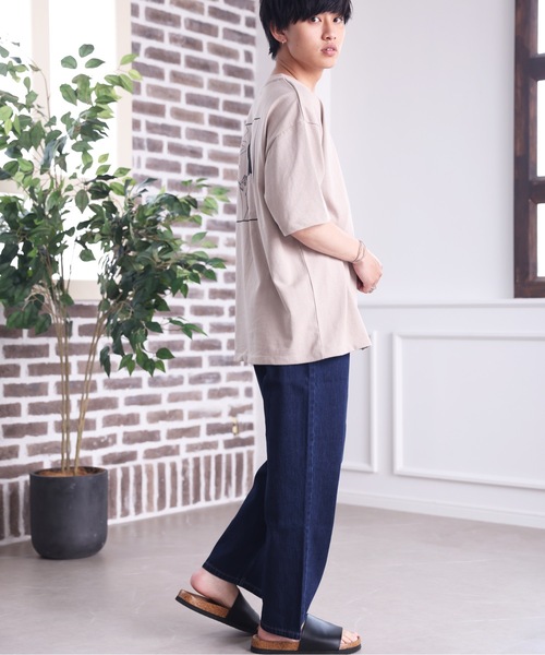 ACE SHOP（エースショップ）の「ワイドデニムシェフパンツ【ファッション系YouTuberめんくろ。コラボ】（デニムパンツ・メンズ・アイボリー/インディゴブルー/サックスブルー・MEDIUM/LARGE）」の18枚目の写真