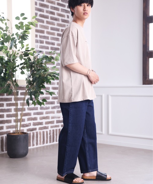 ACE SHOP（エースショップ）の「ワイドデニムシェフパンツ【ファッション系YouTuberめんくろ。コラボ】（デニムパンツ・メンズ・アイボリー/インディゴブルー/サックスブルー・MEDIUM/LARGE）」の19枚目の写真