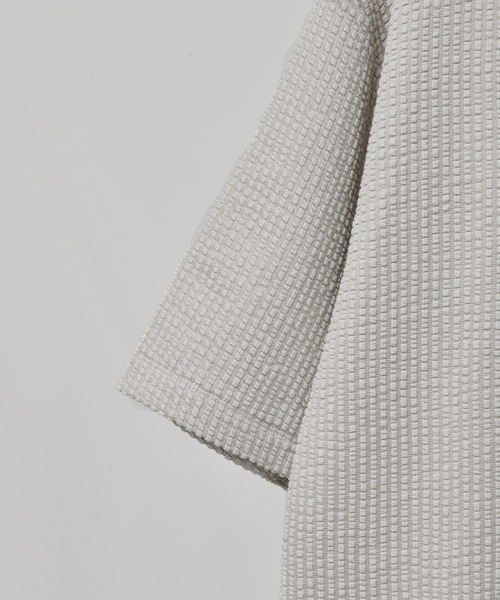 Loungewear tokyo（ラウンジウェアトウキョウ）の「【ラウンジウェアセットアップ】リラックス カットサッカー地 ポロシャツ×イージーショートパンツ ワンマイルウェア（ルームウェア/パジャマ・メンズ・ブラック/ネイビー/ホワイト系その他/グレー系その他/ホワイト系その他2・M/L/XL）」の13枚目の写真