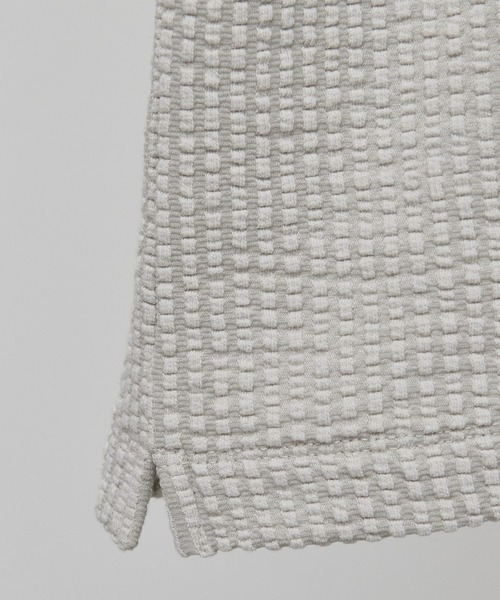 Loungewear tokyo（ラウンジウェアトウキョウ）の「【ラウンジウェアセットアップ】リラックス カットサッカー地 ポロシャツ×イージーショートパンツ ワンマイルウェア（ルームウェア/パジャマ・メンズ・ブラック/ネイビー/ホワイト系その他/グレー系その他/ホワイト系その他2・M/L/XL）」の14枚目の写真