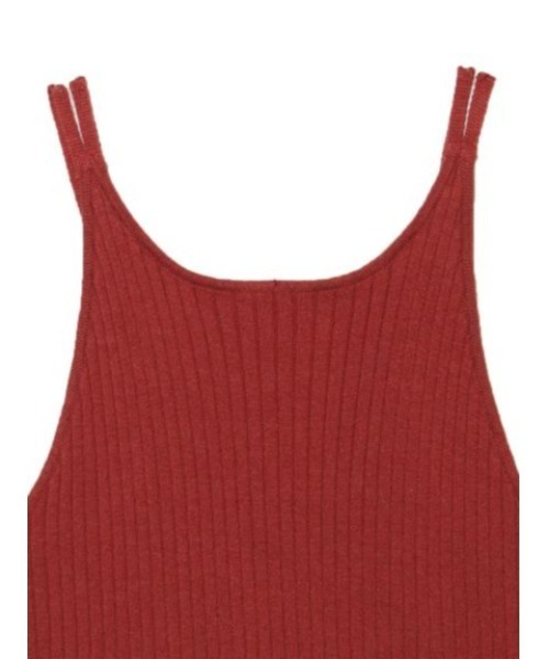 KIIRA(キーラ)の「KiiRA RIB KNIT TANK TOP ki-3403(タンクトップ・レディース・ブラウン・ONE SIZE)」の5枚目の写真