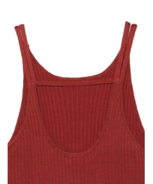 KIIRA(キーラ)の「KiiRA RIB KNIT TANK TOP ki-3403(タンクトップ・レディース・ブラウン・ONE SIZE)」の4枚目の写真
