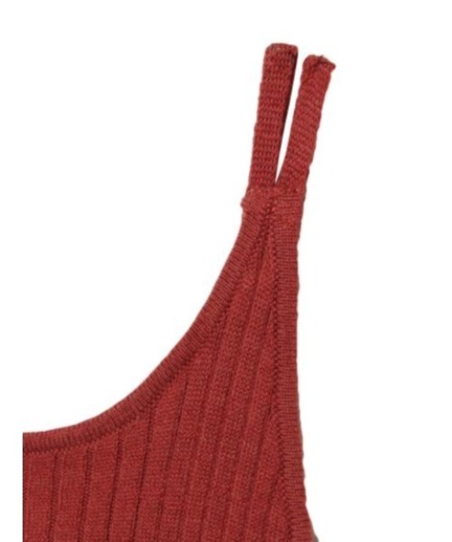 KIIRA(キーラ)の「KiiRA RIB KNIT TANK TOP ki-3403(タンクトップ・レディース・ブラウン・ONE SIZE)」の3枚目の写真