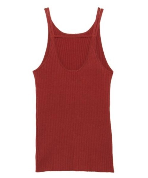 KIIRA(キーラ)の「KiiRA RIB KNIT TANK TOP ki-3403(タンクトップ・レディース・ブラウン・ONE SIZE)」の6枚目の写真