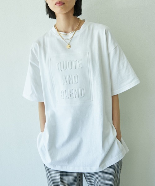 VACANCY（ヴァカンシー）の「発泡立体ロゴTシャツ（Tシャツ/カットソー・レディース・ホワイト/チャコールグレー/オレンジ・FREE）」の2枚目の写真