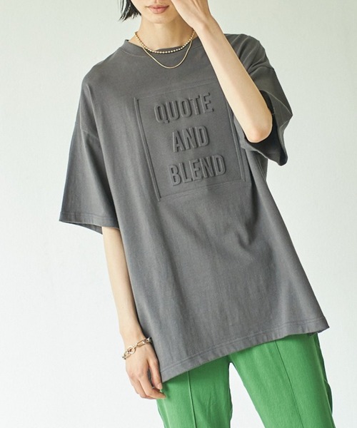 VACANCY（ヴァカンシー）の「発泡立体ロゴTシャツ（Tシャツ/カットソー・レディース・ホワイト/チャコールグレー/オレンジ・FREE）」の3枚目の写真