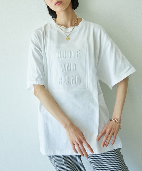 VACANCY（ヴァカンシー）の「発泡立体ロゴTシャツ（Tシャツ/カットソー・レディース・ホワイト/チャコールグレー/オレンジ・FREE）」の4枚目の写真