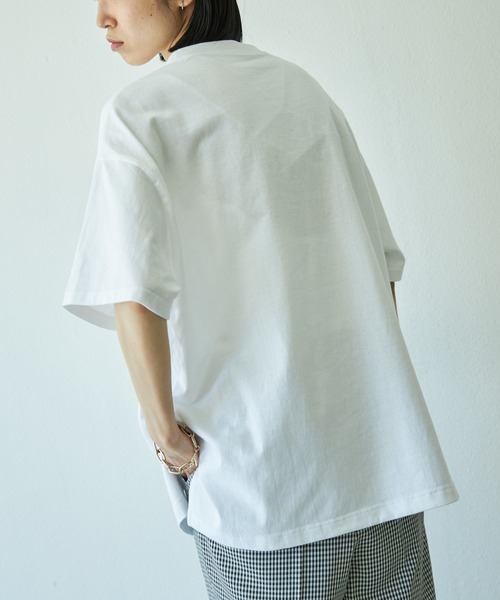 VACANCY（ヴァカンシー）の「発泡立体ロゴTシャツ（Tシャツ/カットソー・レディース・ホワイト/チャコールグレー/オレンジ・FREE）」の6枚目の写真