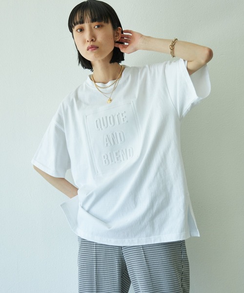 VACANCY（ヴァカンシー）の「発泡立体ロゴTシャツ（Tシャツ/カットソー・レディース・ホワイト/チャコールグレー/オレンジ・FREE）」の11枚目の写真