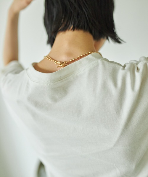 VACANCY（ヴァカンシー）の「発泡立体ロゴTシャツ（Tシャツ/カットソー・レディース・ホワイト/チャコールグレー/オレンジ・FREE）」の8枚目の写真