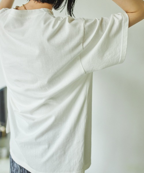 VACANCY（ヴァカンシー）の「発泡立体ロゴTシャツ（Tシャツ/カットソー・レディース・ホワイト/チャコールグレー/オレンジ・FREE）」の9枚目の写真