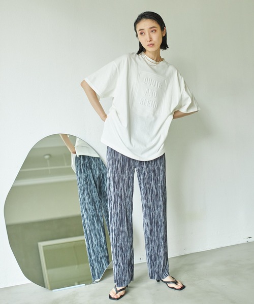 VACANCY（ヴァカンシー）の「発泡立体ロゴTシャツ（Tシャツ/カットソー・レディース・ホワイト/チャコールグレー/オレンジ・FREE）」の14枚目の写真